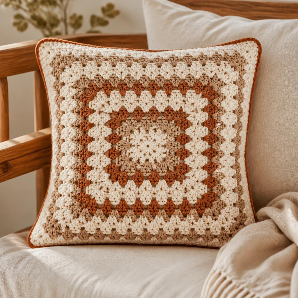 Granny Square Cushion